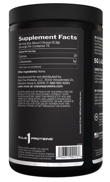 Rule 1 Glutamine Unflavoured 375 g