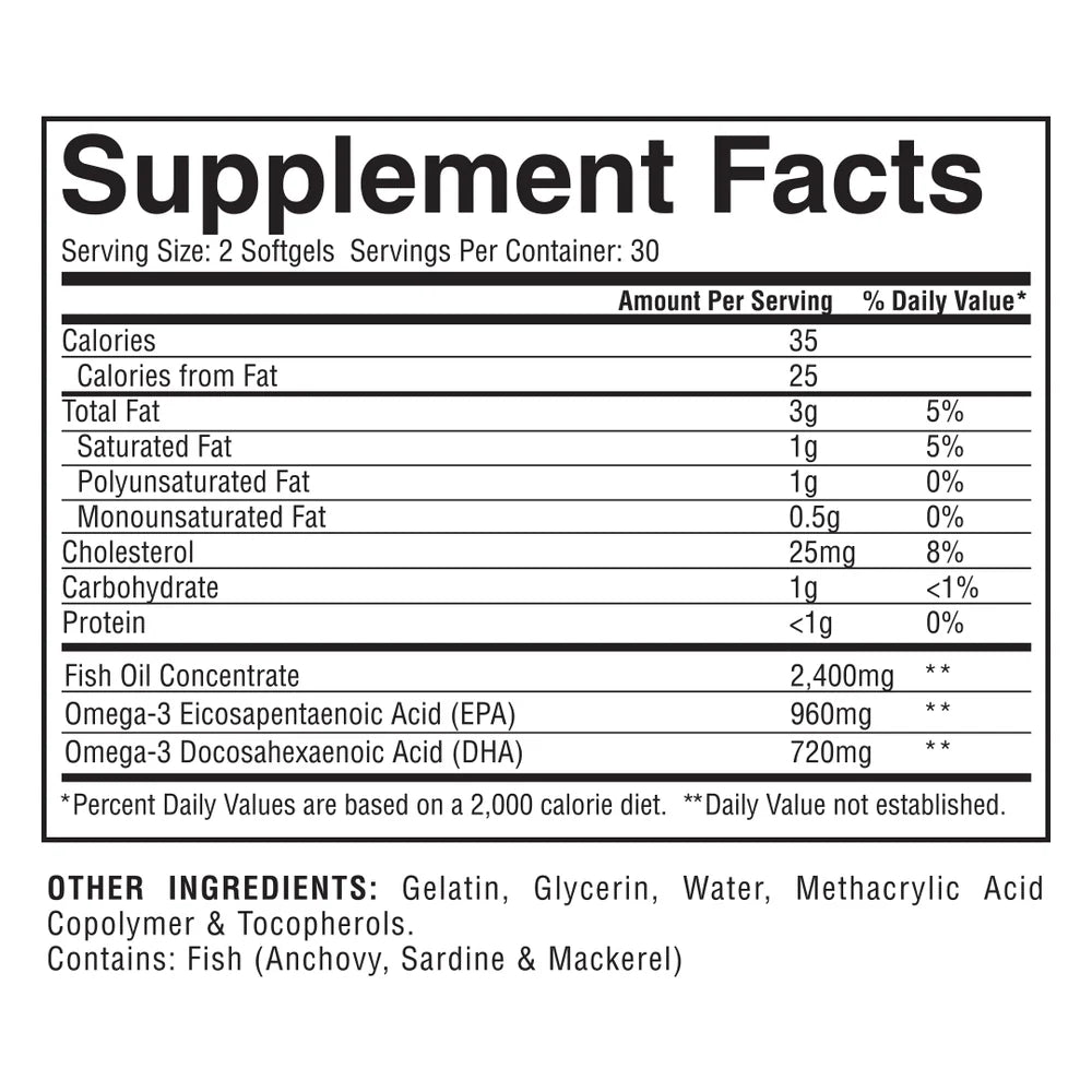 OMEGA-3 – HIGH STRENGTH ENTERIC COATED FISH OIL