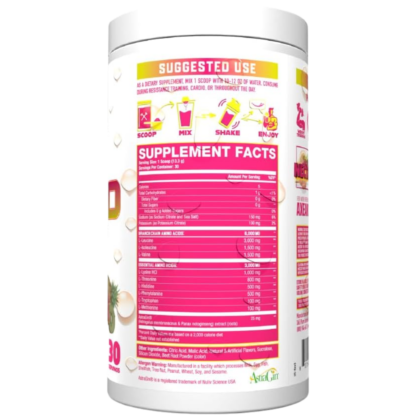 Axe & Sledge The Grind EAA + BCAA Powder | Muscle Recovery & Electrolyte Hydration | Stimulant-Free