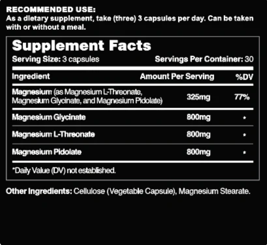 Leviathan Nutrition Full Spectrum Magnesium | with Magnesium L-Threonate, Pidolate, and Glycinate