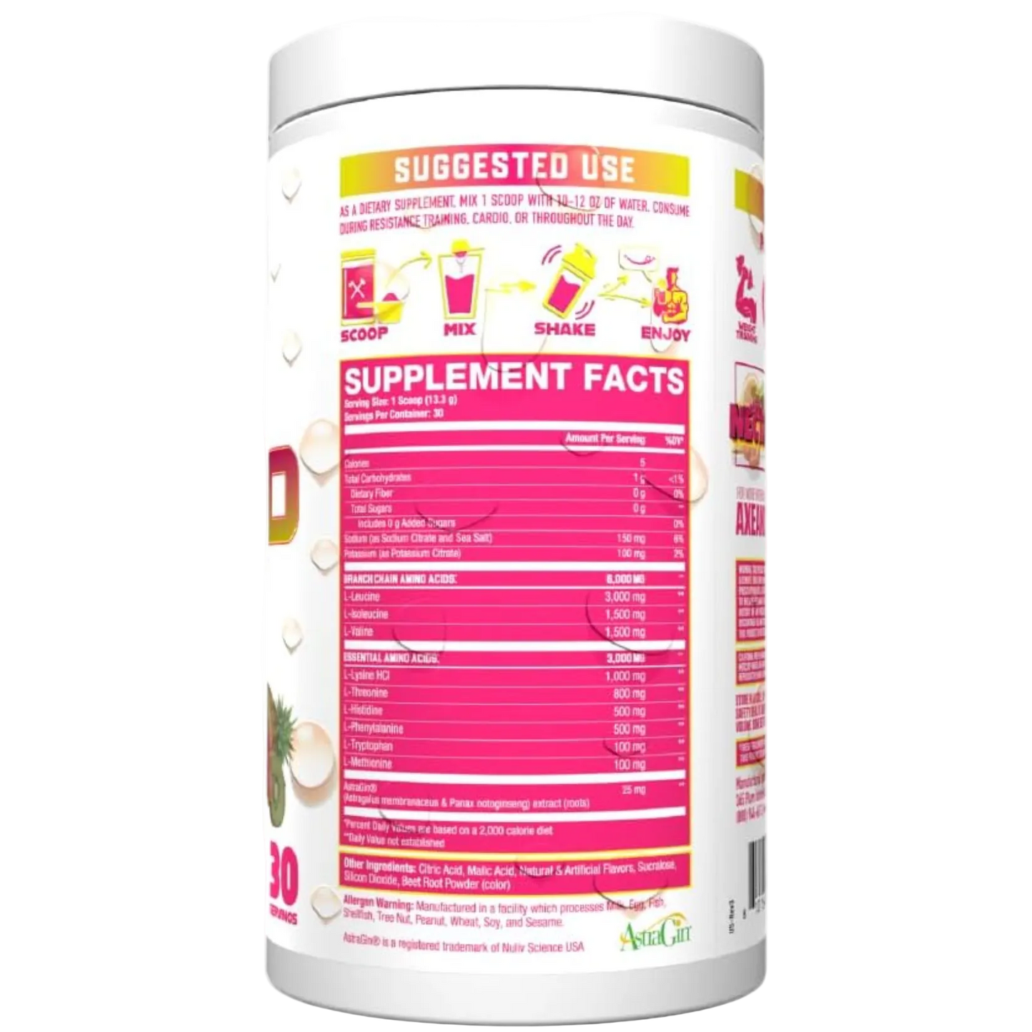 Axe & Sledge The Grind EAA + BCAA Powder | Muscle Recovery & Electrolyte Hydration | Stimulant-Free