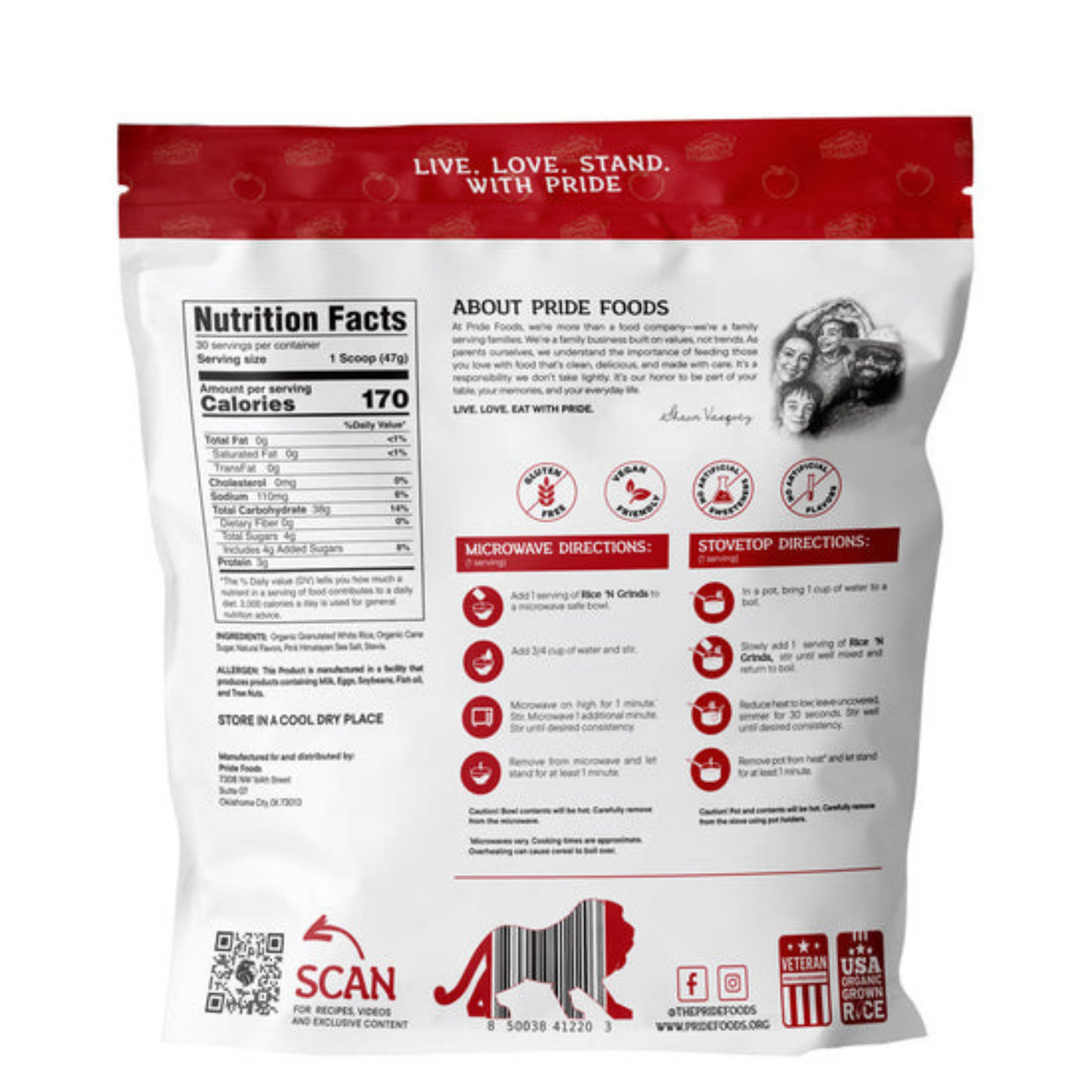 Pride Foods Rice ' N Grinds Hot Cereal