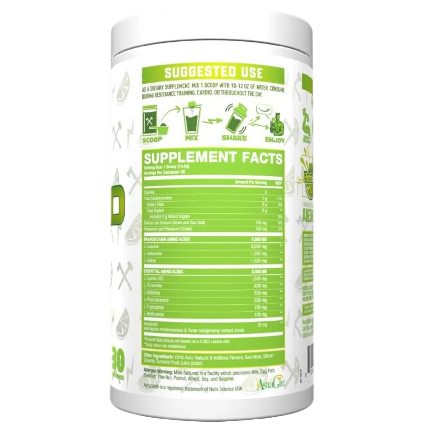 Axe & Sledge The Grind EAA + BCAA Powder | Muscle Recovery & Electrolyte Hydration | Stimulant-Free