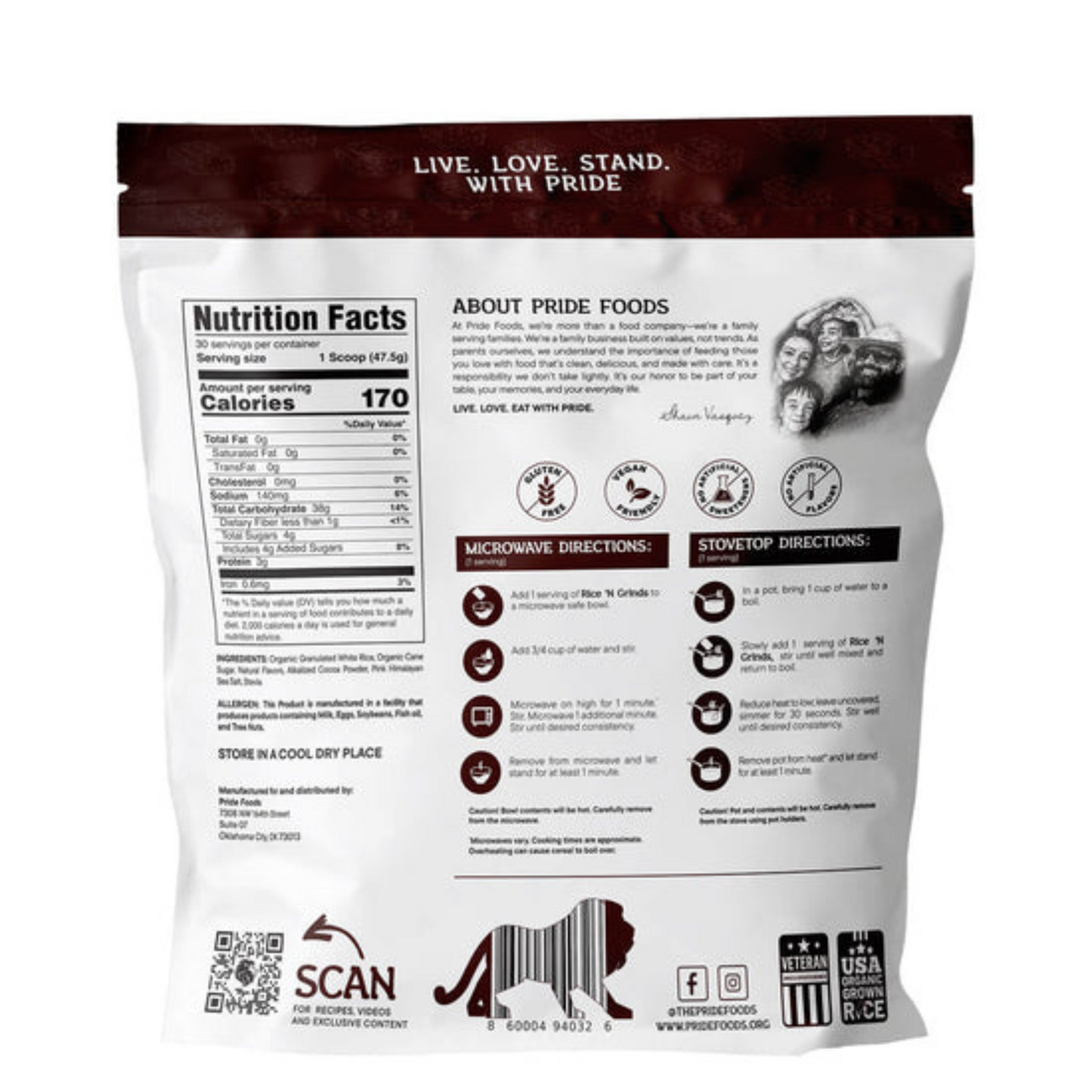 Pride Foods Rice ' N Grinds Hot Cereal