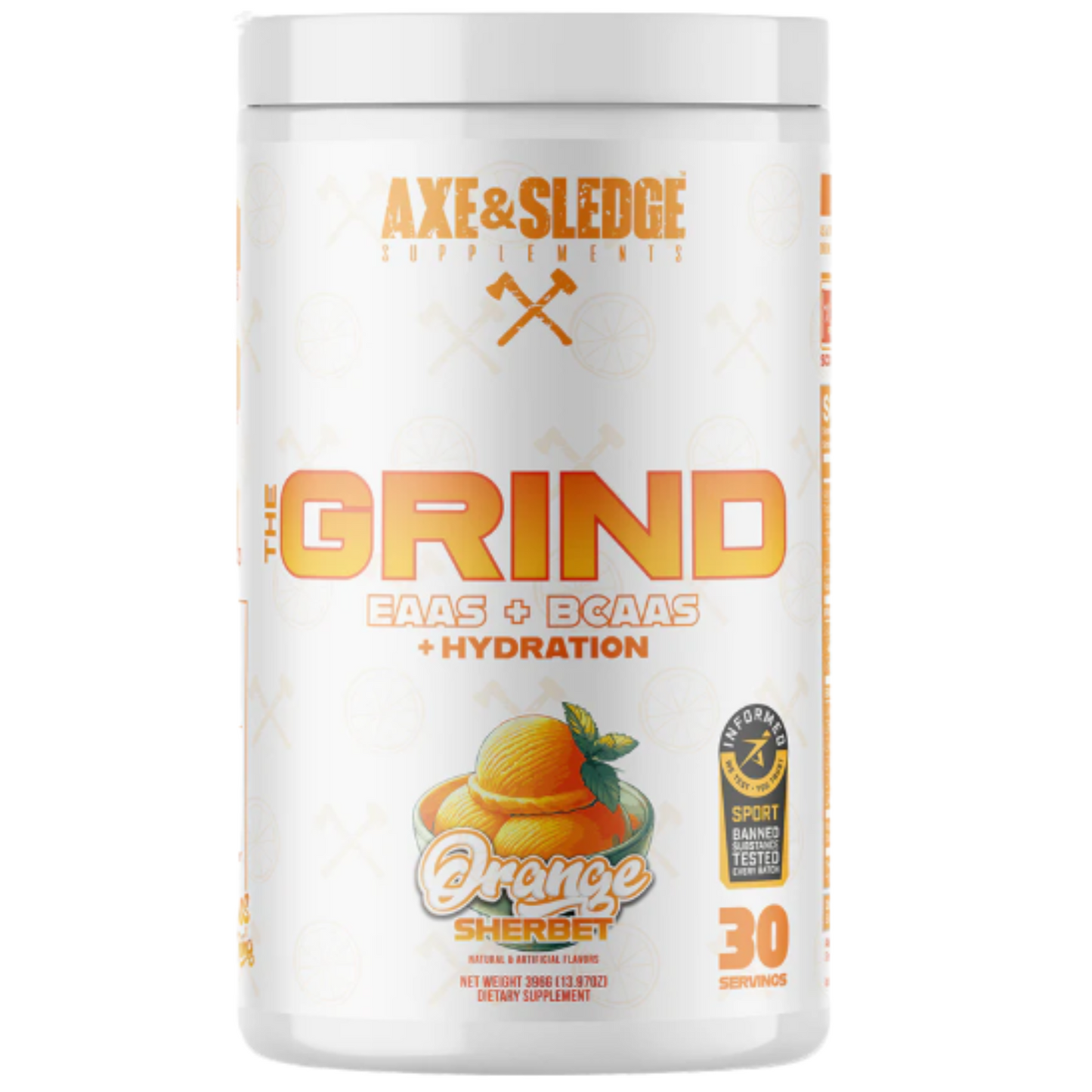 Axe & Sledge The Grind EAA + BCAA Powder | Muscle Recovery & Electrolyte Hydration | Stimulant-Free